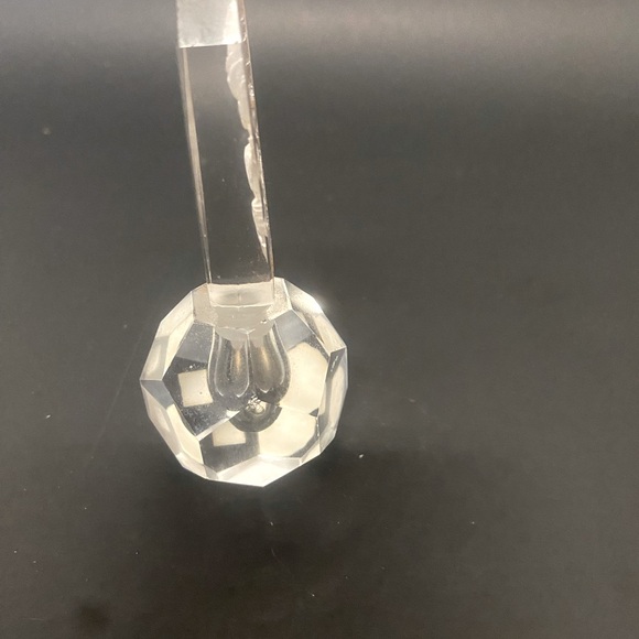 Vintage Rioce Faceted Crystal Perfume Bottle Intaglio Rose Top Crystal Rare Find - Picture 5 of 10